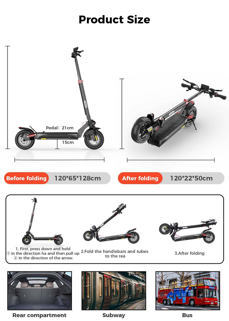 Monopattino elettrico fuoristrada ISCOOTER IX4 da 10" con controllo APP, motore da 800 W, batteria da 48 V e 15 Ah_voghion.com