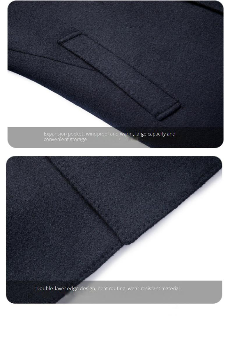 Men’s Detachable Down Liner Wool Blend Overcoat – Mid-Length Winter Coat With Removable Hood, Business Casual Trench Coat In Grey/Black/Navy_voghion.com