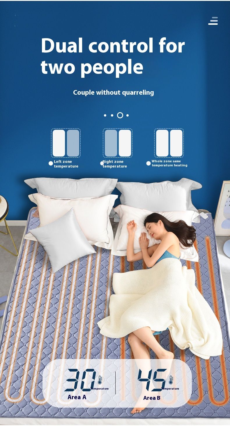 Heizdecke mit 10/8/4 Heizstufen – Wasserdicht & Überhitzungsschutz, weiches Flanell/Polarfleece (150 x 80 cm bis 180 x 200 cm, 220 V, CE-zertifiziert)_voghion.com