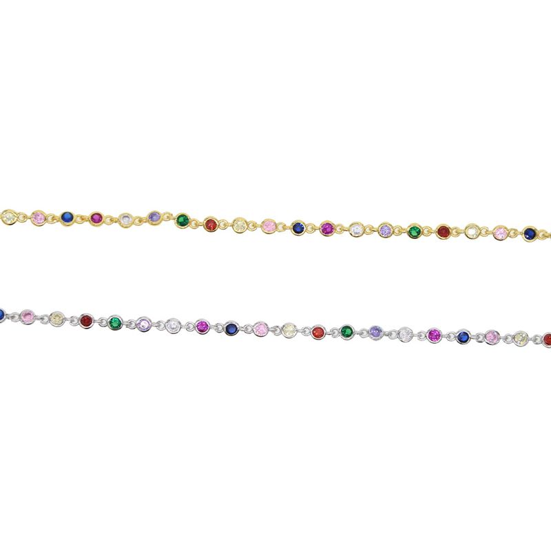 Collar corto de circonita cúbica para mujer con engaste de bisel de 2,5 mm, cadena cubana estilo hip hop, colgante minimalista y delicado para uso diario._voghion.com