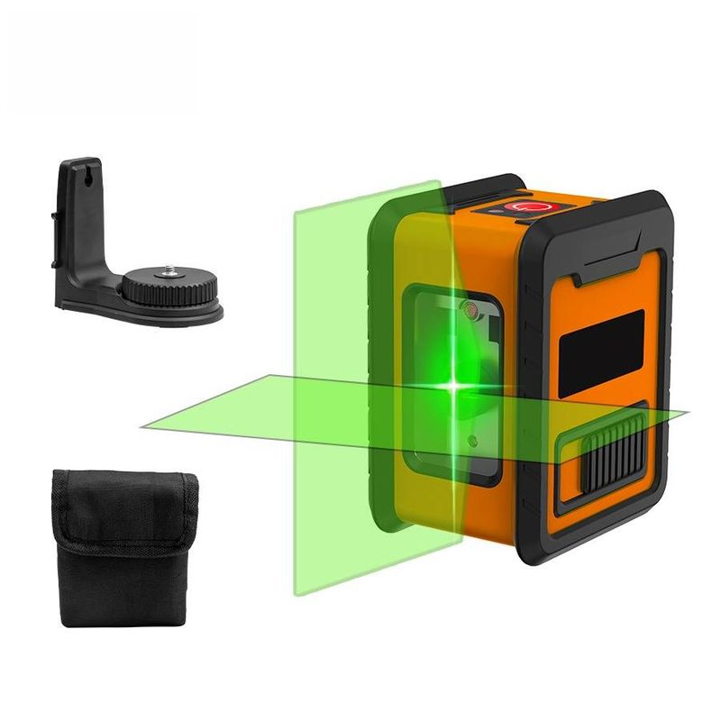 2-Line Green Laser Level – Compact & High-Precision Cross-Line Leveler For DIY & Professional Use (Portable Mini Leveling Tool)_voghion.com
