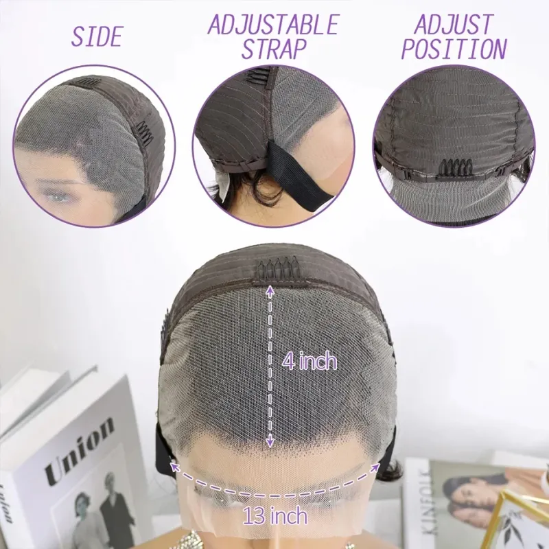 Pixie Cut Lace Front Menselijk Haar Bob Pruik Voorgeplukt Babyhaar 13X4 Transparant voor Zwarte Vrouwen_voghion.com