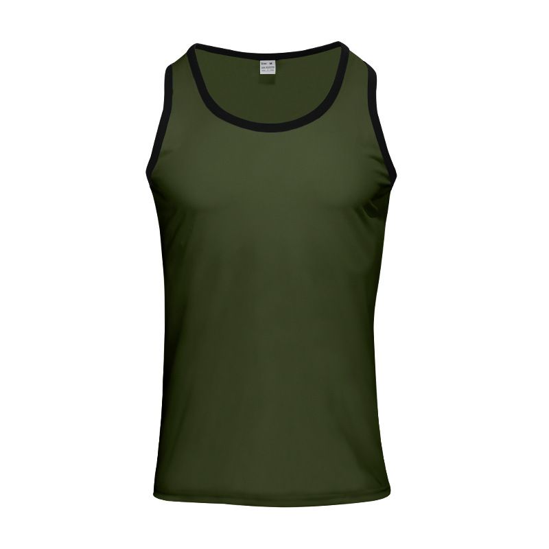 24 Cross-border Summer Men's Vest Ice Silk Solid Color New Sleeveless Breathable Tight Casual Sports Vest 2-piece Set_voghion.com