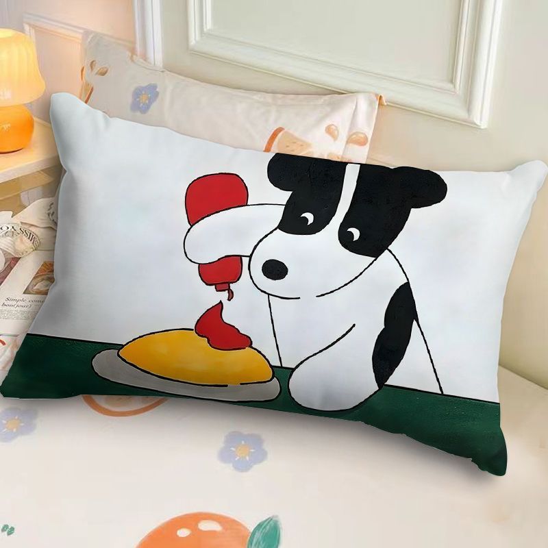 Coussin de canapé rectangulaire en forme d'animal abstrait, illustration de dessin animé, simple, pour voiture, dortoir, chevet_voghion.com