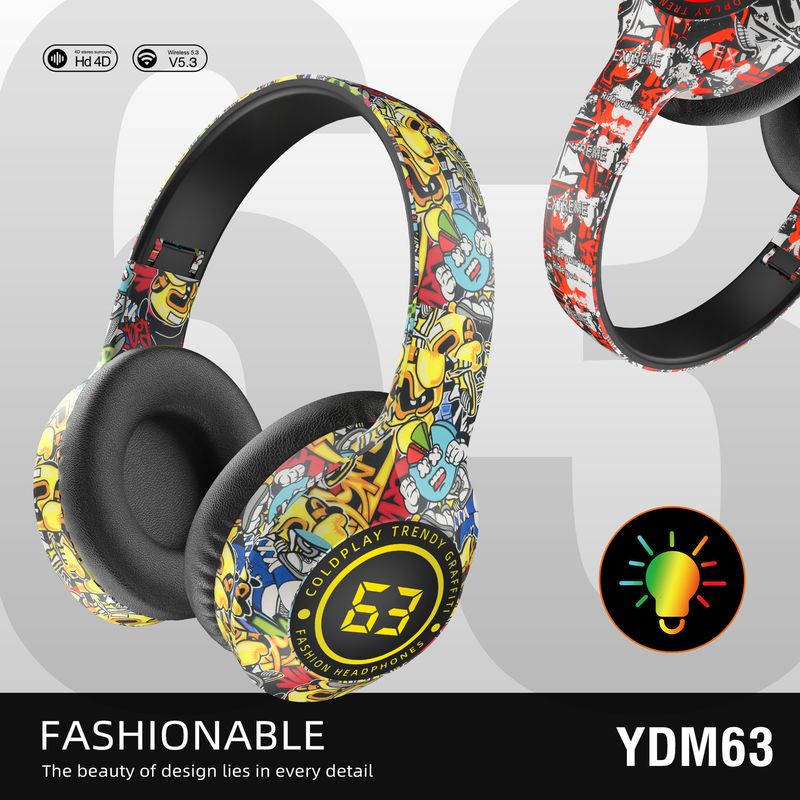 Spot Beliebte Graffiti Kreative Headset Bluetooth Headset Keine Verzögerung_voghion.com