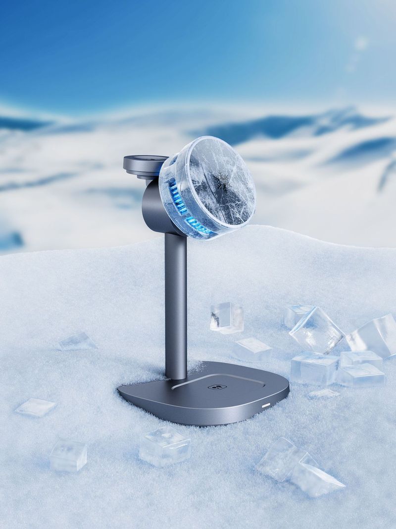 Nuova stazione di ricarica wireless magnetica, refrigerazione a semiconduttore, supporto magnetico per telefono cellulare tre in uno con ricarica rapida da 15 W_voghion.com