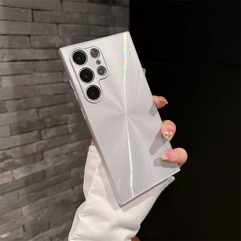 Carcasă de telefon de lux, cu aspect de auroră intermitentă, culoare solidă, pentru Samsung Galaxy S25, S24, S23, S22 Ultra Plus, A14, A34, A54, 5G, rezistentă la șocuri_voghion.com