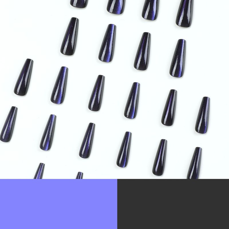 Uso de parches largos de ojos de gato azul de Prusia, productos, parches de uñas a presión en las uñas_voghion.com