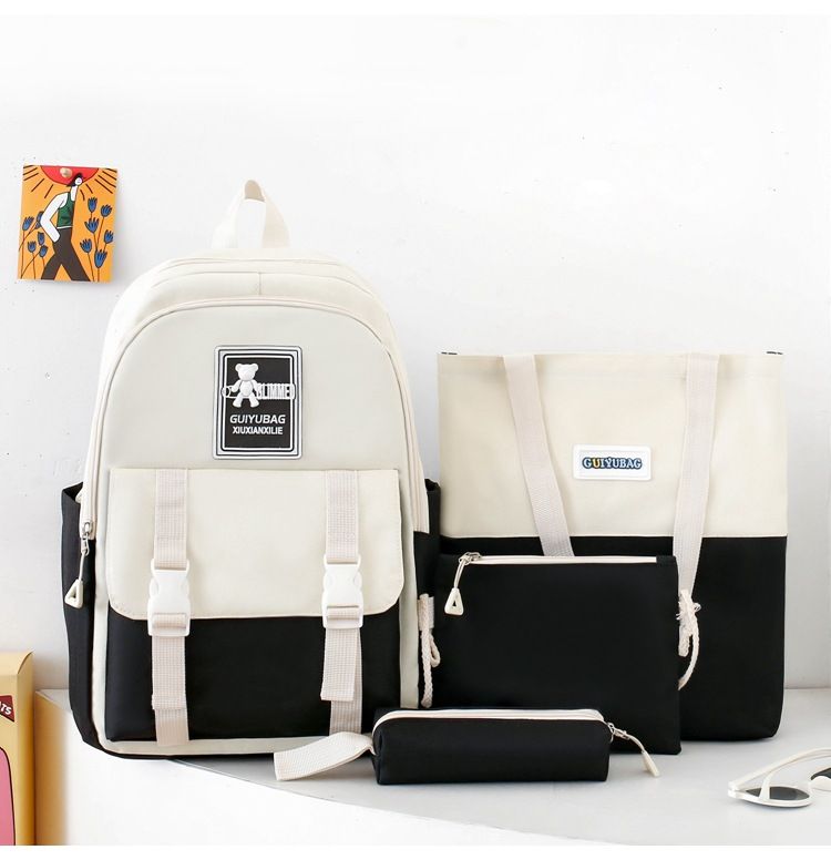 Kids Backpacks High Value Color Matching Middle School Student Backpack Female Ins Small Fresh Campus Girls Portable Backpack_voghion.com