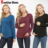 Långärmade gravidkläder för gravida kvinnor, amningströjor, mamma T-shirts, gratis leverans, höst_voghion.com