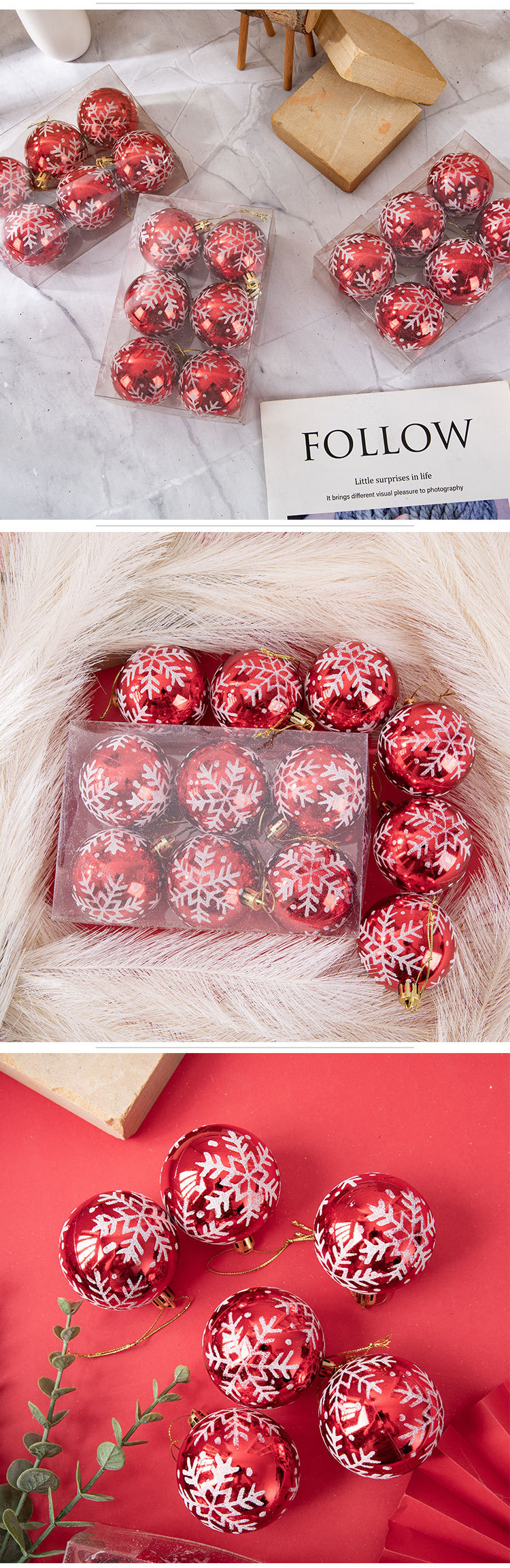 Fiore finto rosso palla di Natale stile elettroplaccato fiore artificiale produttore decorazione per la casa matrimonio transfrontaliero all'ingrosso CF99101_voghion.com