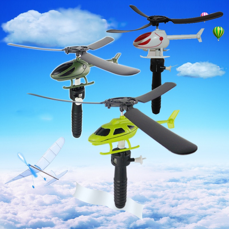 CRAZYLIFE 1 peça brinquedos educativos infantis puxar fios helicópteros RC Fly Freedom cordão mini avião presentes infantis / jogos ao ar livre para meninas meninos_voghion.com
