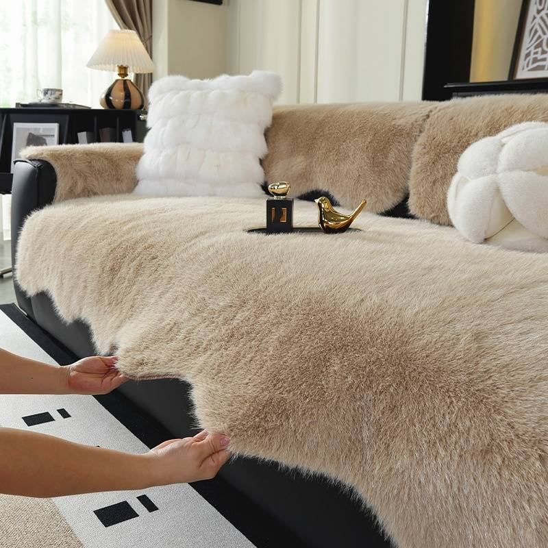 Cuscini per divani in peluche Cuscini per finestre a bovindo addensati invernali Copridivano in pelle antiscivolo in lana di alta qualità di lusso leggero Asciugamano in tessuto_voghion.com