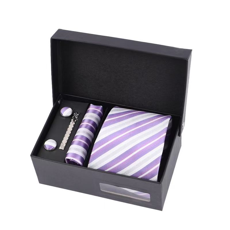 Unisex slips herre formell uformell sløyfe gaveeske sett brudgom bryllup valentinsdag bursdagsgave til menn mote_voghion.com