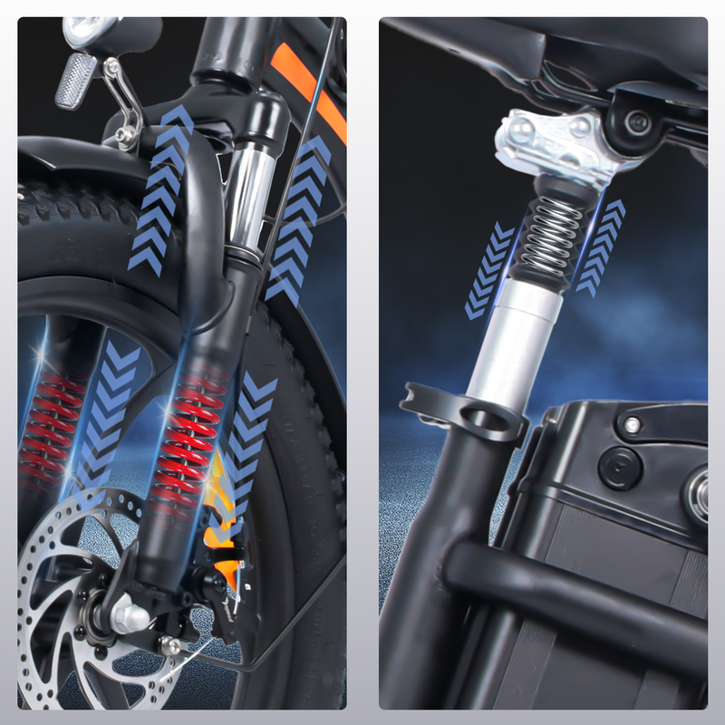 Cheevalry C16 20'' Elcykel 250W 48V 16AH E-cykel Fällbar stadscykel Vuxna_voghion.com