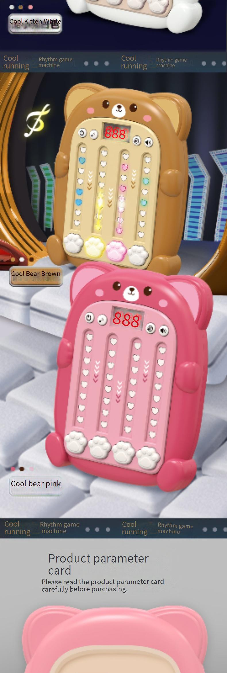 Herní konzole, ruční hudební konzole, lámání úrovní, dekompresní puzzle, dětská rychlá a klikací hudební hračka pro rané vzdělávání_voghion.com