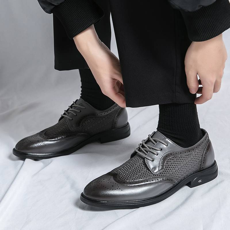 Fashionable Oxford Gentlemen's Formal Men's Shoes, Comfortable Social Men's Shoes_voghion.com