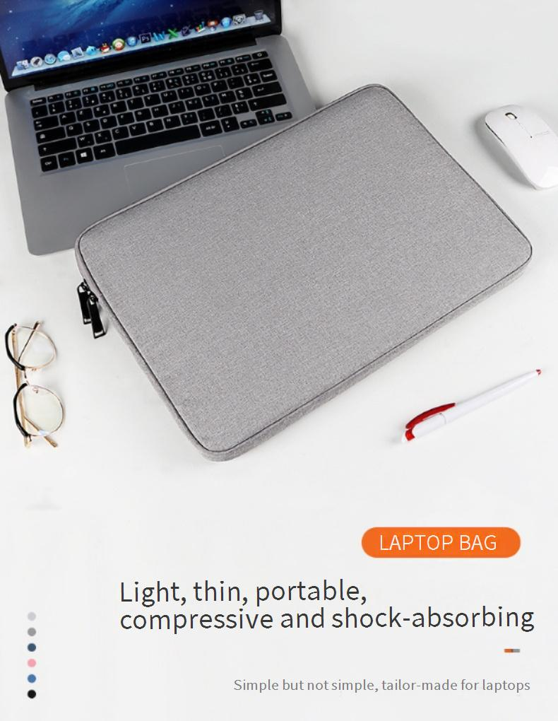 Bolso para portátil de mujer para MacBook/tableta de 14 a 15,6 pulgadas - Elegante bolso con protección acolchada (resistente al agua, con múltiples bolsillos, ligero, negro/rosa)_voghion.com