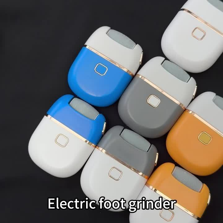 1 lixadeira elétrica recarregável para remover calosidades e calcanhares rachados, com 3 cabeças de lixa substituíveis e 2 configurações de velocidade_voghion.com