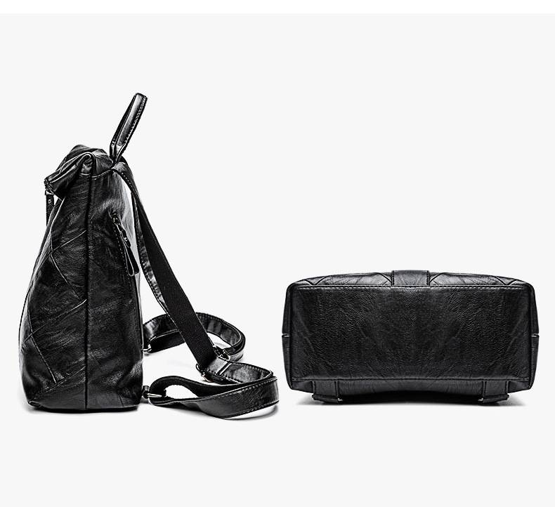 Women's Fashion Soft Skin Backpack For Travel, Anti-theft Pieced Together Design, Book Bag, Sling Bag, Trend In 2025_voghion.com