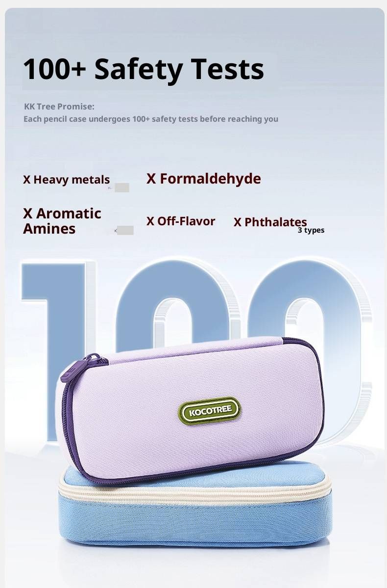 Kids' Pencil Case – Large Capacity School Organizer With Anti-Bacterial & Water-Resistant Options (Light Breeze Blue/Frosty Milk/Deep Blue/Purple))_voghion.com