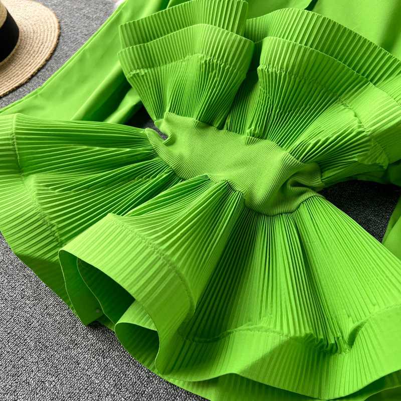 Women's ruffled waist slimming temperament with spring jacket_voghion.com