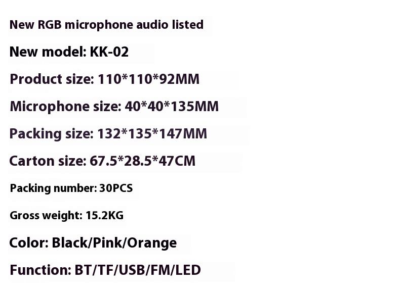 Wireless Bluetooth microphone, K-song high volume subwoofer, high-quality wireless home outdoor portable small speaker_voghion.com