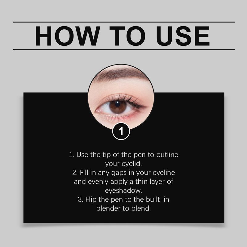 Delineador de ojos 2 en 1 Zephoco, resistente al agua, al sudor, a las manchas, suave, fácil de aplicar, maquillaje de ojos colorido._voghion.com