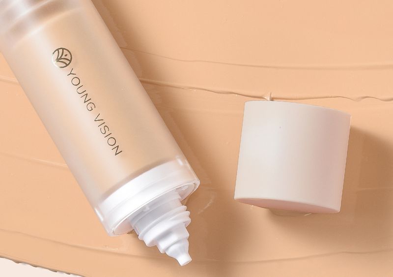 Face Foundation YOUNG VISION Bottom Press Liquid Foundation Removable Matte Not Easy To Remove Makeup Face Base Liquid_voghion.com