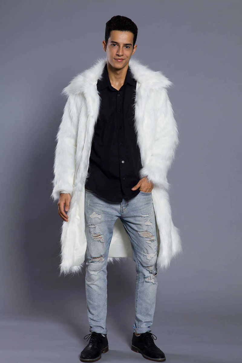 2018 herbst Winter Neue männer Quadrat Kragen Faux Nerz Pelz Langen Mantel High-grade Mann Komfortable Dicke Warme windjacke_voghion.com