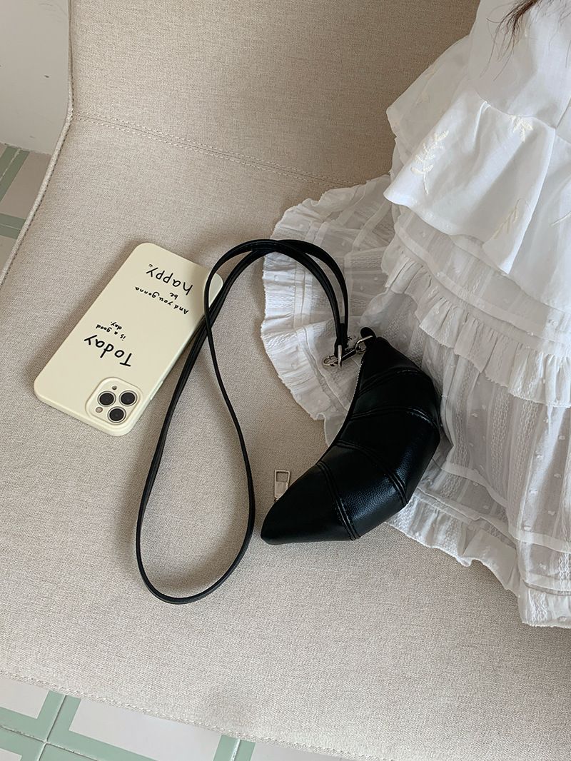 Portafoglio appeso al collo Zero con design carino a forma di corno di mucca e piccola mini borsa a tracolla concava per rossetto e auricolari_voghion.com