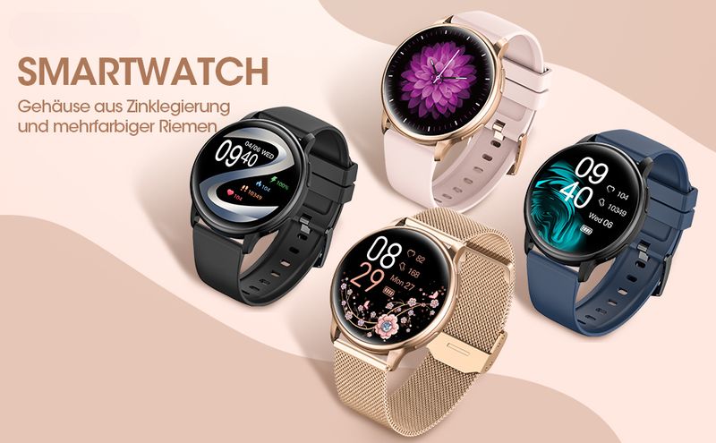 Women's Smartwatch 1.32” HD Full Touch Screen Watch With SpO2 Heart Rate Monitor Menstrual Cycle Sleep Monitor Pedometer Calories Fitness Tracker_voghion.com