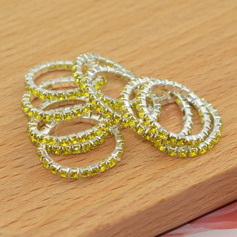 Koreanische Version Einreihiger Strass-eingelegter Diamant-Mischstapel-elastischer Ring_voghion.com