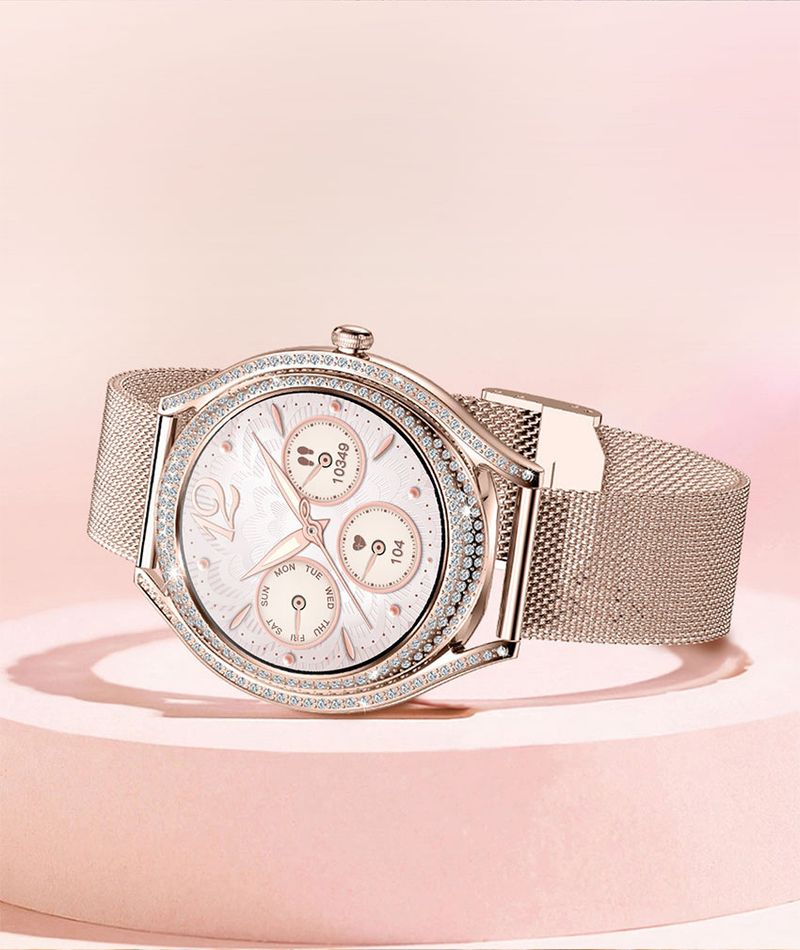 Smart Fashion Watch For Women Heart Rate Sleep Monitoring Multi Function Waterproof Pedometer Sports Watch_voghion.com