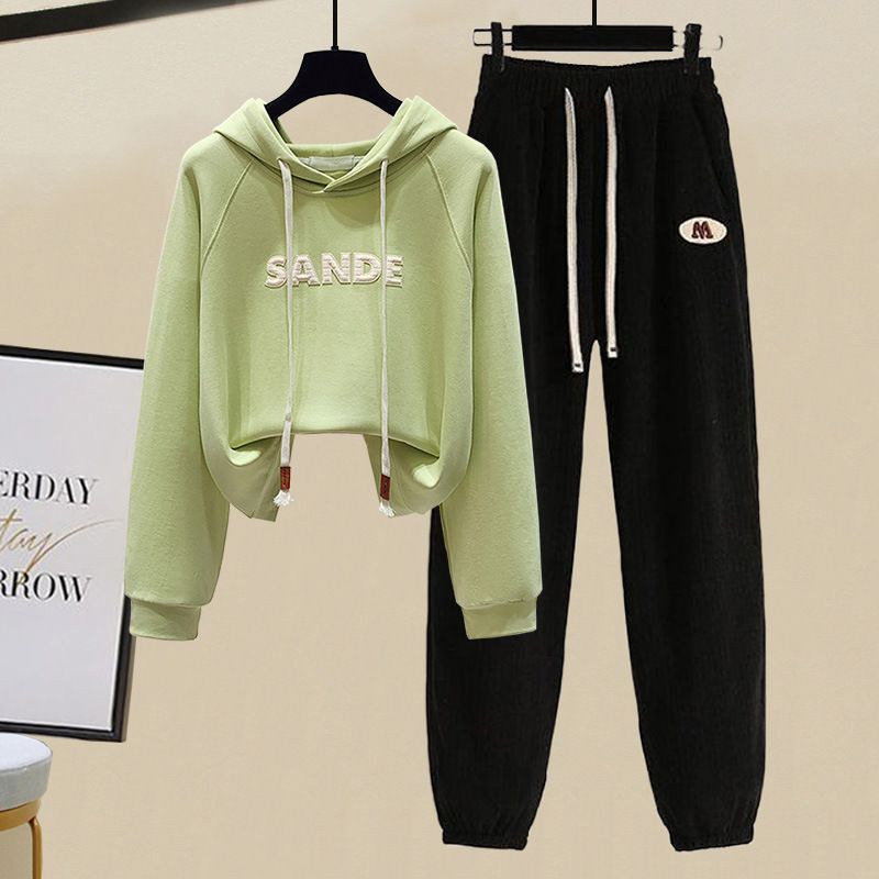 Frauen Kleidung süße mädchen anzug college stil kleine frische pullover zwei stück anzug_voghion.com