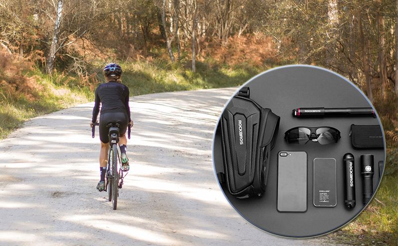 ROCKBROS Sacoche de cadre de vélo Sacoche de vélo Sacoche pour téléphone portable 6,8'' Hydrofuge 1,7 L Noir_voghion.com