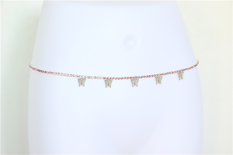 Ornamento della vita della catena della vita della catena della vita della catena del trapano di fila singola del pendente della farfalla del strass di personalità di modo_voghion.com