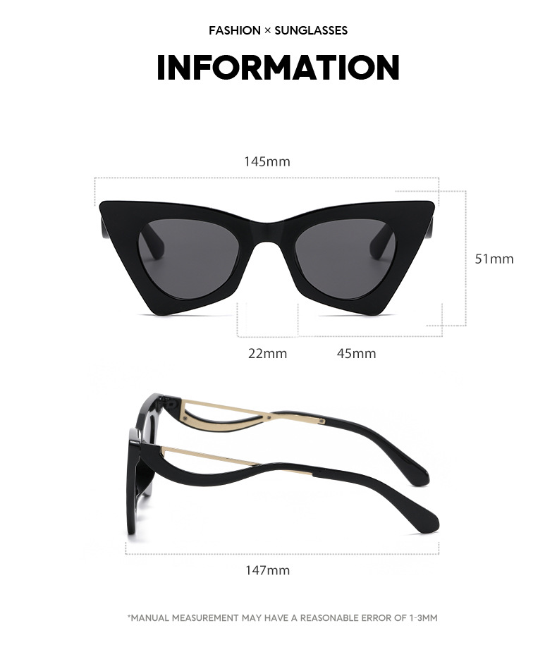 New Cat Eye Styling, Face Shaping, Self Taking Sunglasses, Flat Light Mirrors, Walking Show, Personalized and_voghion.com