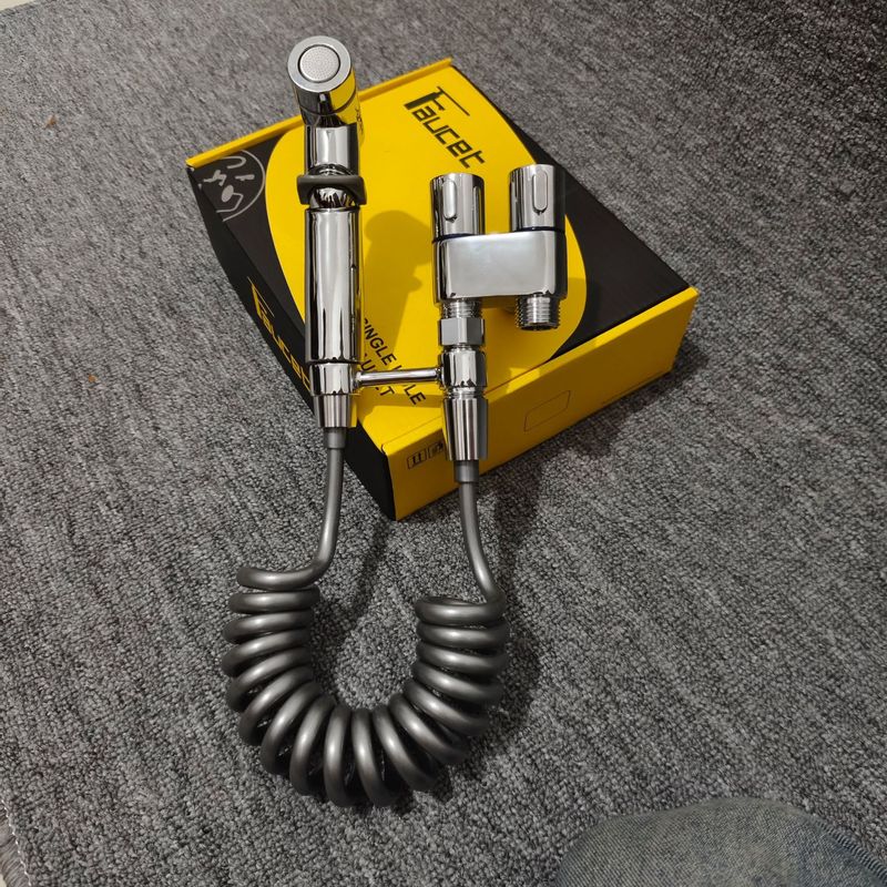 One in two out toilet companion flushing spray gun faucet stainless steel toilet, bathroom, pressurized household use_voghion.com