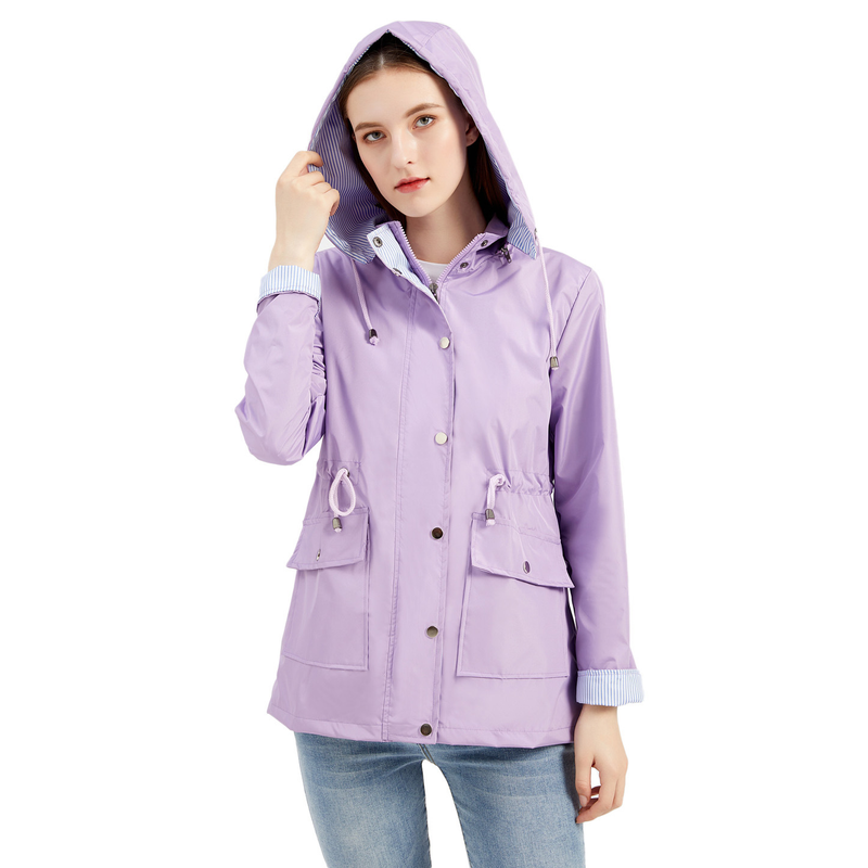 Nowa jesienno-zimowa odpinana czapka wiatrówka odzież plus size damska odzież wierzchnia płaszcz przeciwdeszczowy_voghion.com