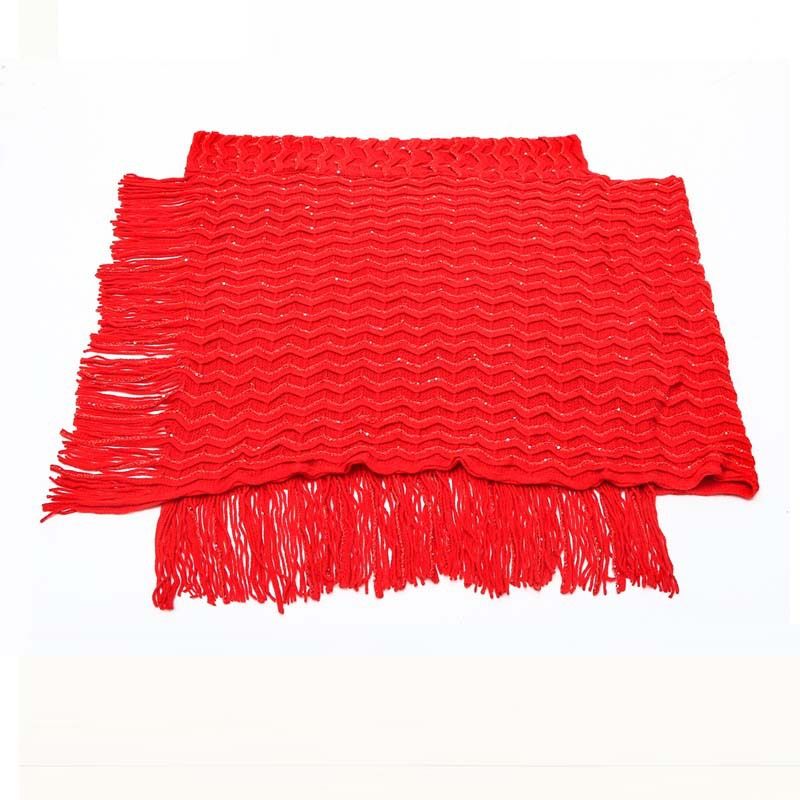 Cross-border European and American cape shawl knitted pullover shawl wave sequined suit spot wholesale special price_voghion.com