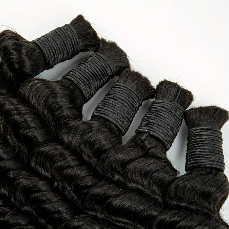 Capelli veri 100% capelli umani capelli ricci profondi confezione da 2 pezzi totale 100 g 50 g/pz_voghion.com
