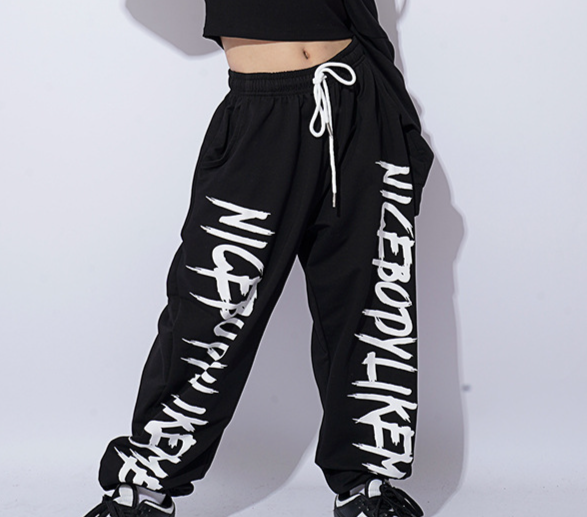 Dětské oblečení Volnočasové kalhoty pro chlapce a dívky pro střední a velké děti, jazz dance, dětské kalhoty, hip hop, volné legíny, cvičební kalhoty_voghion.com