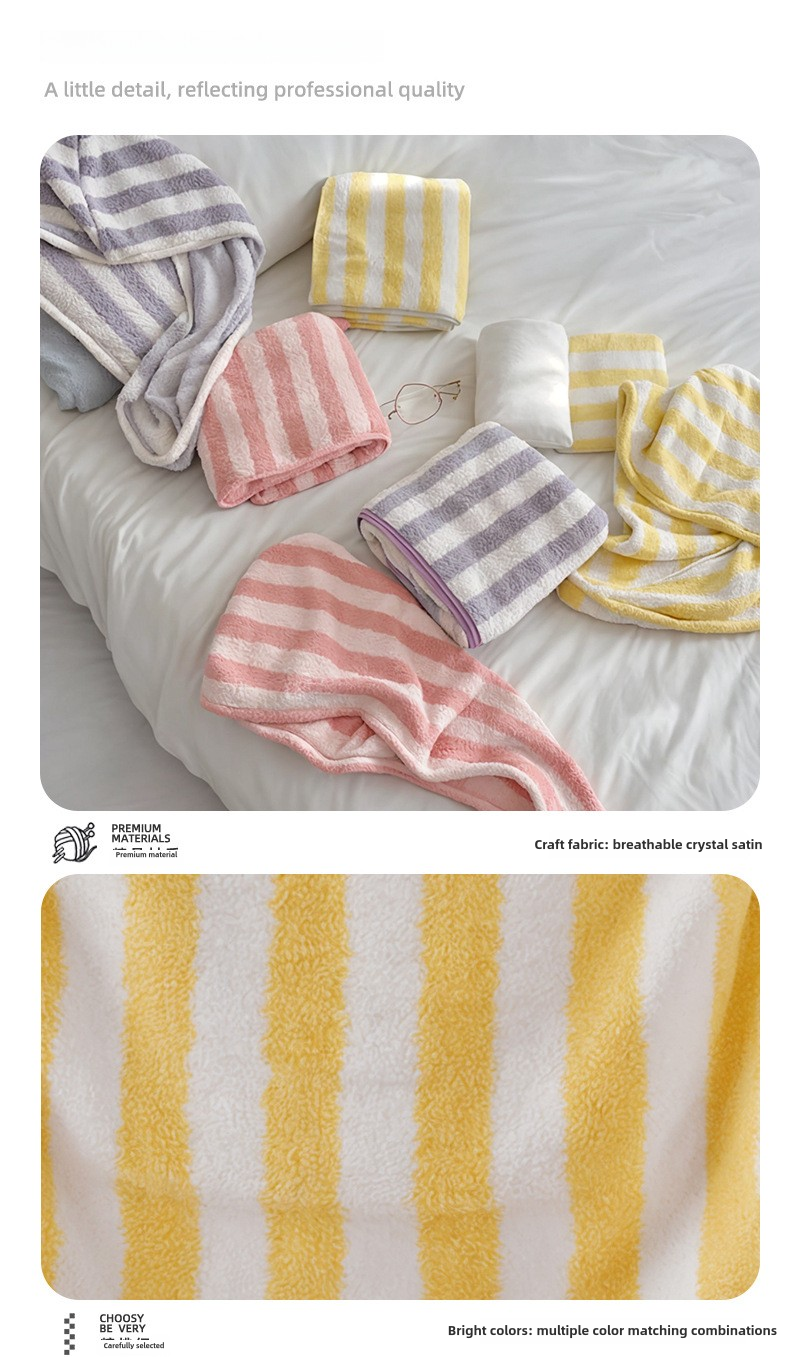 Ręcznik kąpielowy Spot Large Striped Thick Absorbent Towel Ręcznik kąpielowy prezent Ręcznik z polaru koralowego Szybkoschnący zestaw ręczników kąpielowych_voghion.com
