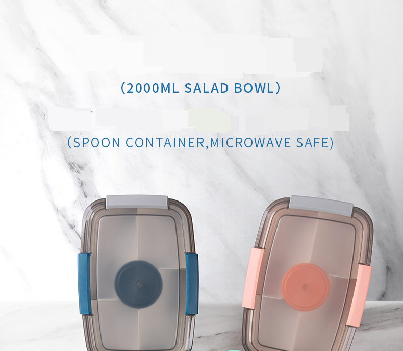 Microwave-Safe Bento Box With 2-Tier Compartments - Leakproof Lunch Container For Office Meal Prep (Dishwasher Safe BPA-Free Plastic)_voghion.com