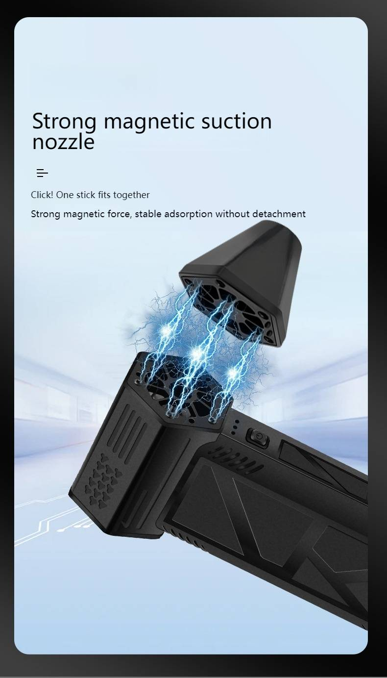 BL-016 Cordless Turbo Blower & Vacuum - 130,000 RPM Lithium Battery Powered, Dual Function For Dusting & Cleaning_voghion.com