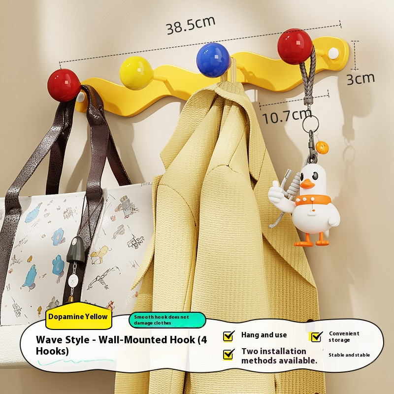 Ganchos de pared sin taladro: ahorra espacio en la puerta y la pared para abrigos, sombreros y bolsos (varios estilos y opciones de ganchos, hierro resistente a la oxidación)_voghion.com