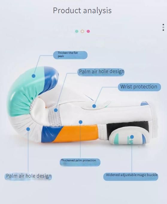 Guantoni da boxe per bambini per allenamento - Guanti da sacco da boxe in PU per ragazzi e ragazze (4OZ/6OZ/8OZ) - Guanti da sparring blu e rosa per arti marziali e fitness_voghion.com