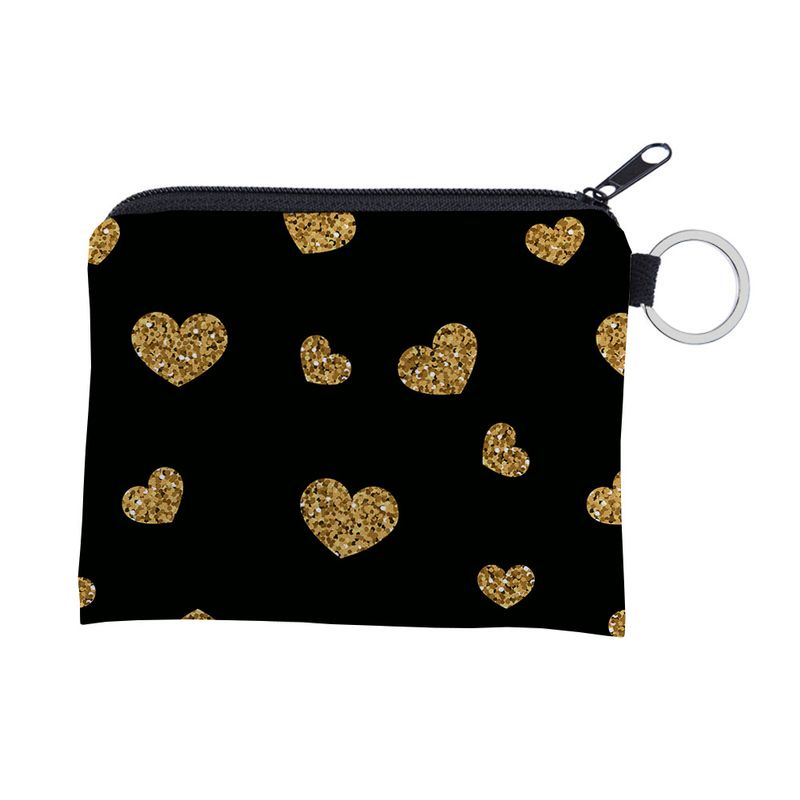 Vintage-Inspired Digital Print Coin Purse – Stylish Polyester Keychain Wallet For Women (Retro Floral Design, Compact & Lightweight)_voghion.com