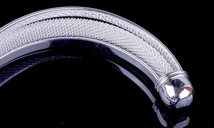 Bracciale da donna dal design semplice ed elegante, bracciale a doppia maglia metallica, bracciale alla moda placcato argento, regalo per la festa della mamma e per San Valentino._voghion.com